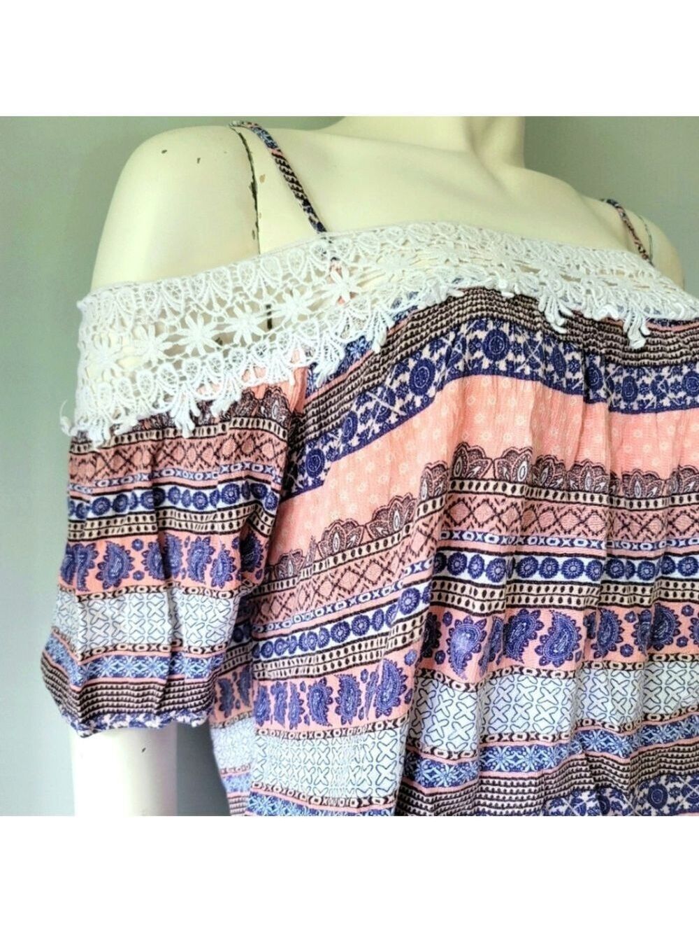 Bluenotes Strappy Cold Shoulder Crop Top